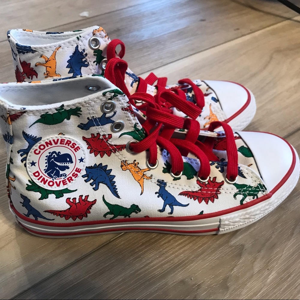 Converse kids dinosaurs dino new hightops